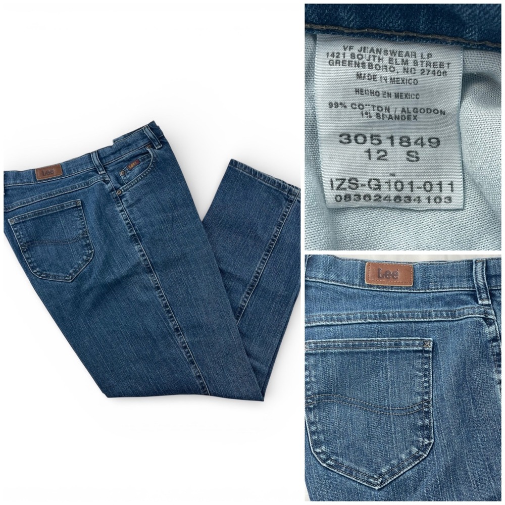 Lee Womens Jeans Size 12S‎ Blue Denim Bootcut Mid Rise Cotton Spandex